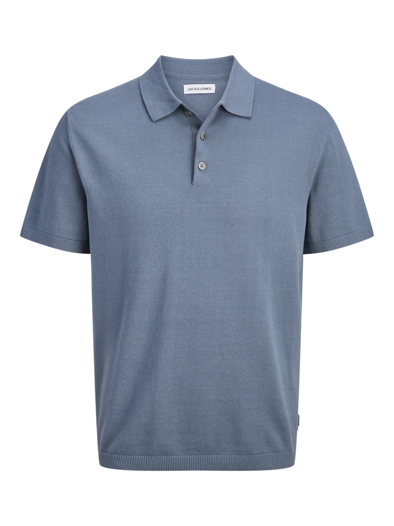 JACK&JONES Will Knit Polo-Blue Mirage Blue Mirage front view