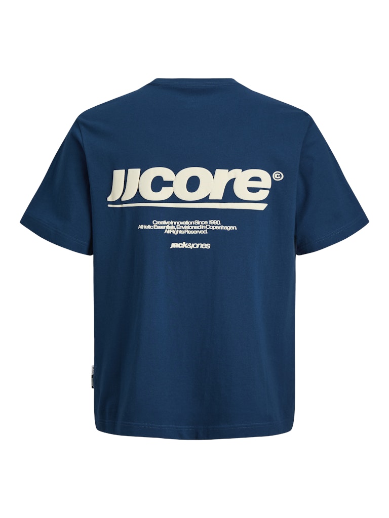 JACK JONES CORE Club Back Print T-Shirt-Poseidon Poseidon close up view