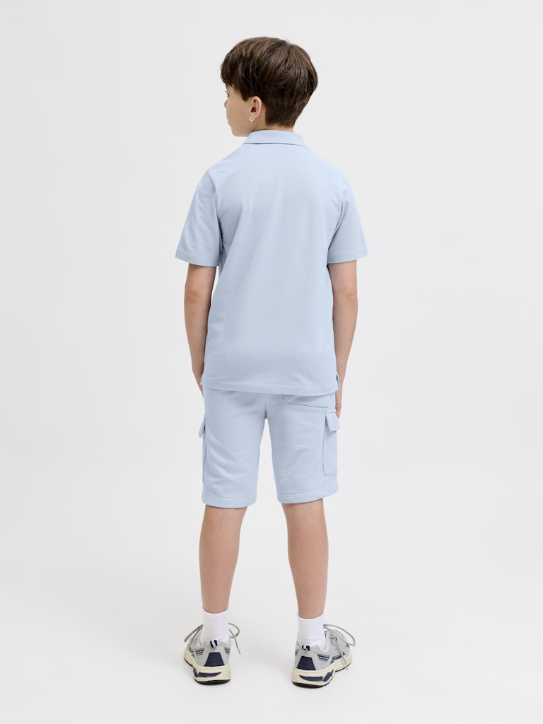Jack Jones Youths Alliance Junior Boy Polo Shirt-Celestial Blue Celestial Blue side view