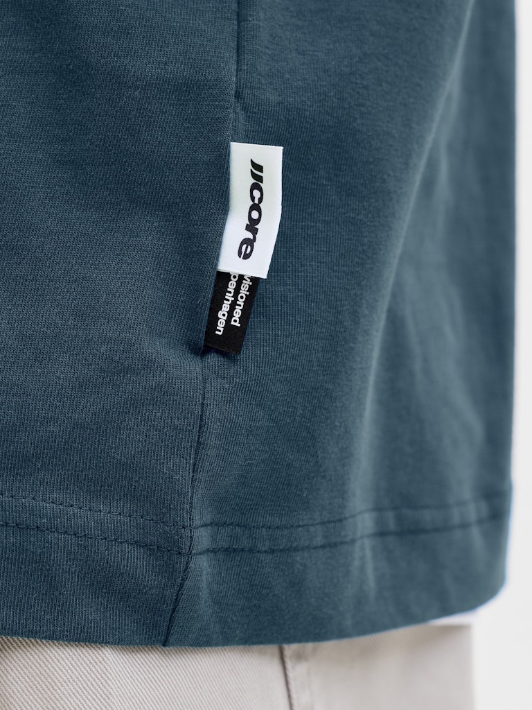Men's Club Front Print Tee Short Sleeve Crew-Poseidon-Tab Logo View