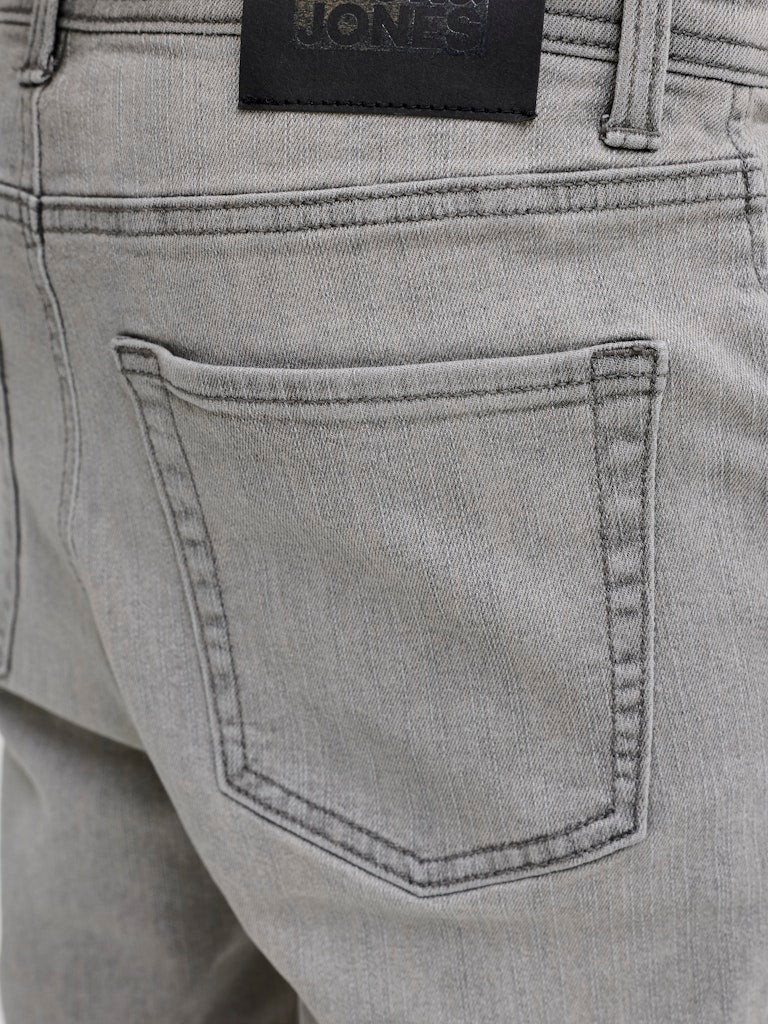 Jack Jones Youths Rick Junior Shorts-Grey Denim Grey Denim flat front view