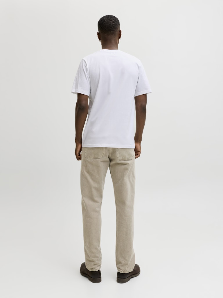 Men's Caleb Short Sleeve Tee-Bright White-Model Back View
