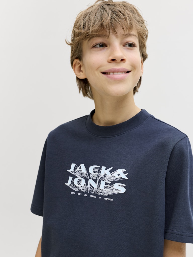 Jack Jones Youths Fusion Junior T-Shirt-Outer Space Outer Space back view
