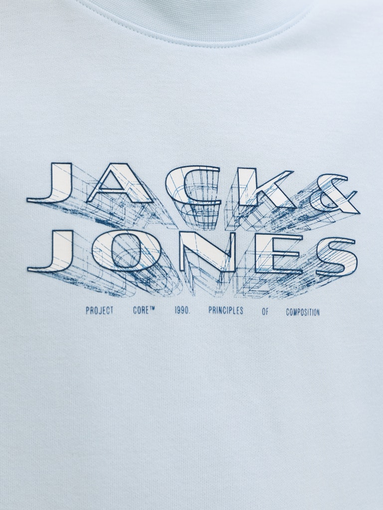 Jack Jones Youths Fusion Junior T-Shirt-Omphalodes Omphalodes flat front view