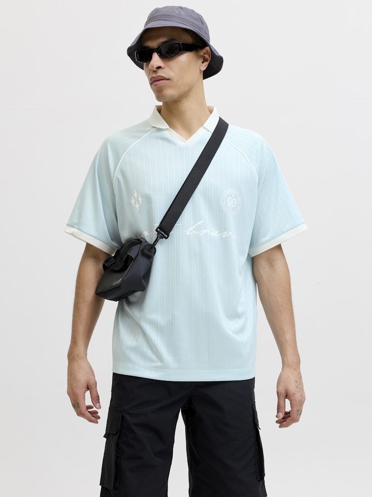 JACK JONES CORE Eterna Football Polo - Omphalodes Omphalodes front view