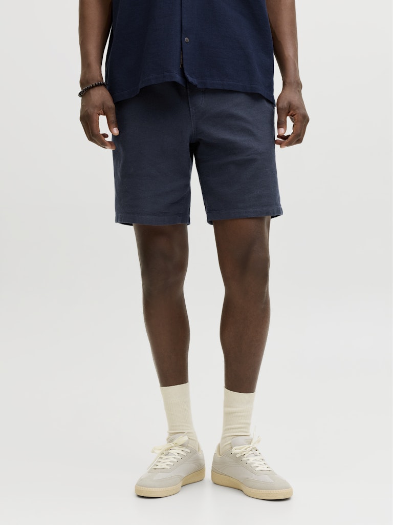 JACK & JONES Jaiden Waffle Resort Navy Short Navy front view