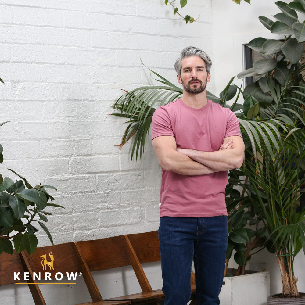 Kenrow Menswear Jax Brick Brushed Tee BRICK detail view