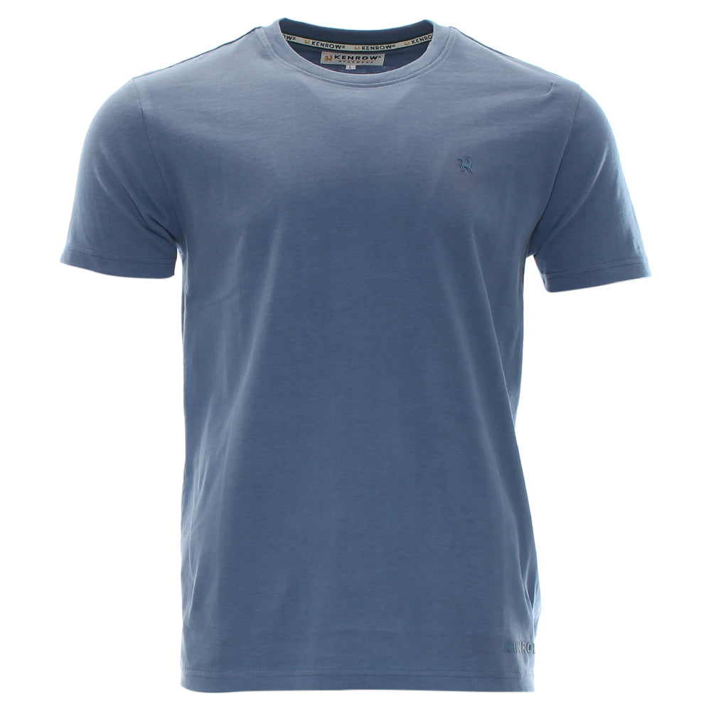 Kenrow Menswear Jax Denim Brushed Tee DENIM side view