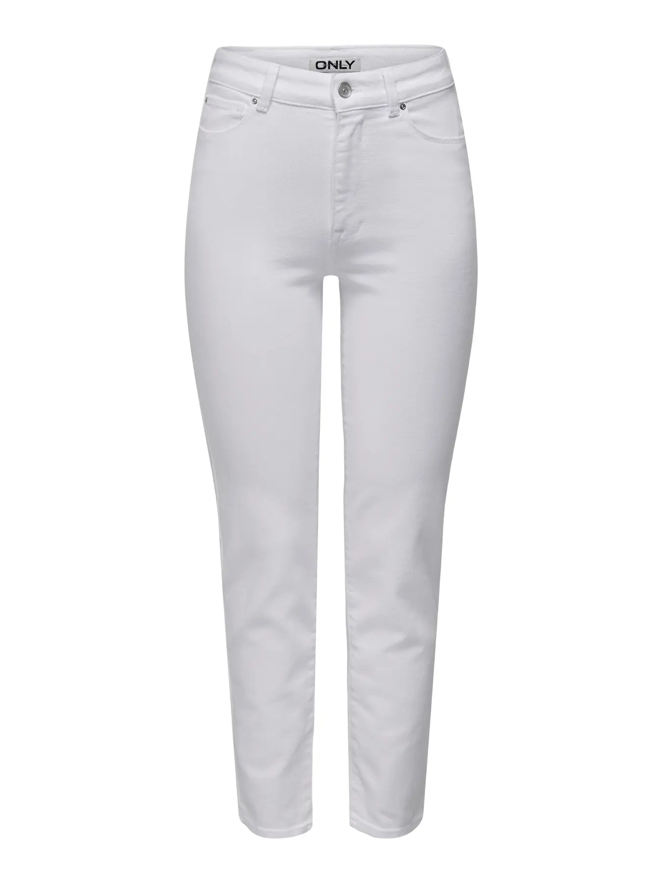 Ladies Emily Stretch High Waist Denim Jeans-Ghost Front View