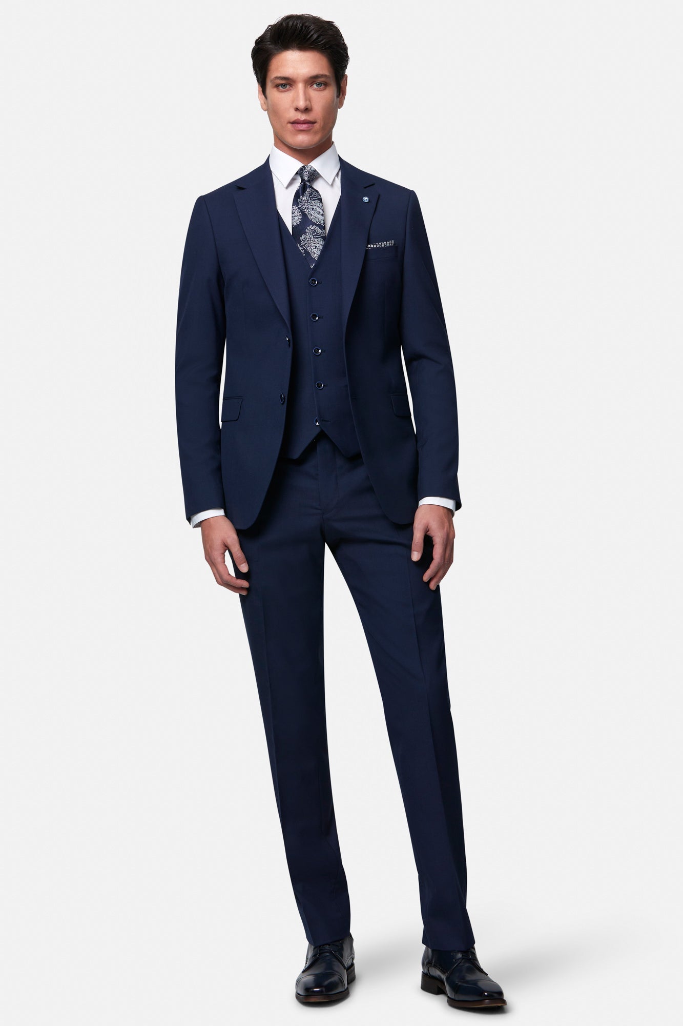 James Navy Tapered Waistcoat