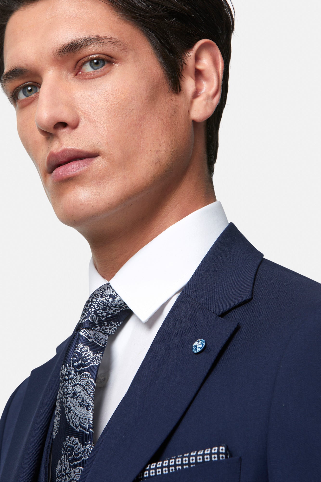 BENETTI James Navy Tapered Fit Jacket Navy back view