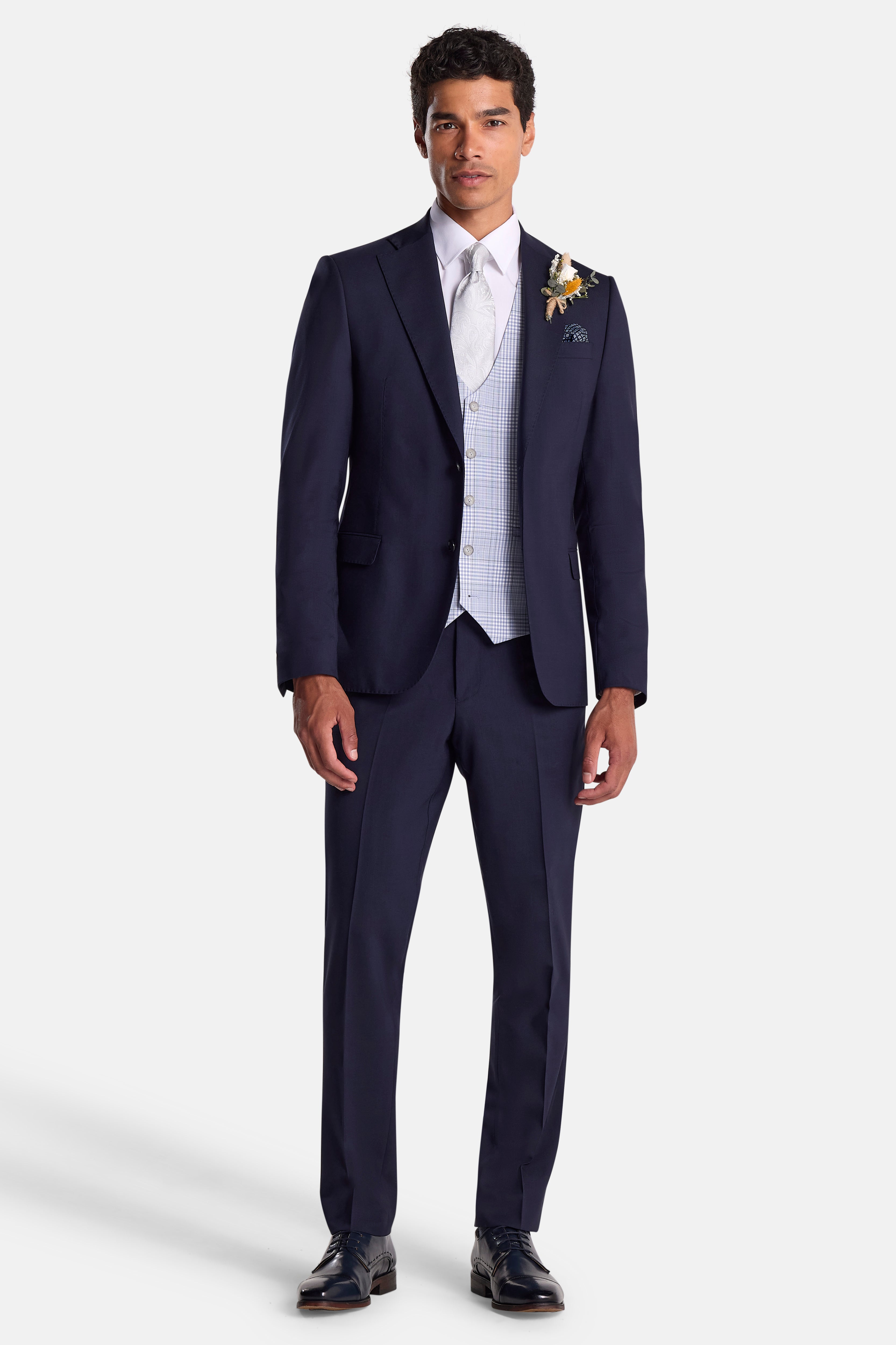 BENETTI Jeff Blue Waistcoat BLUE model front view