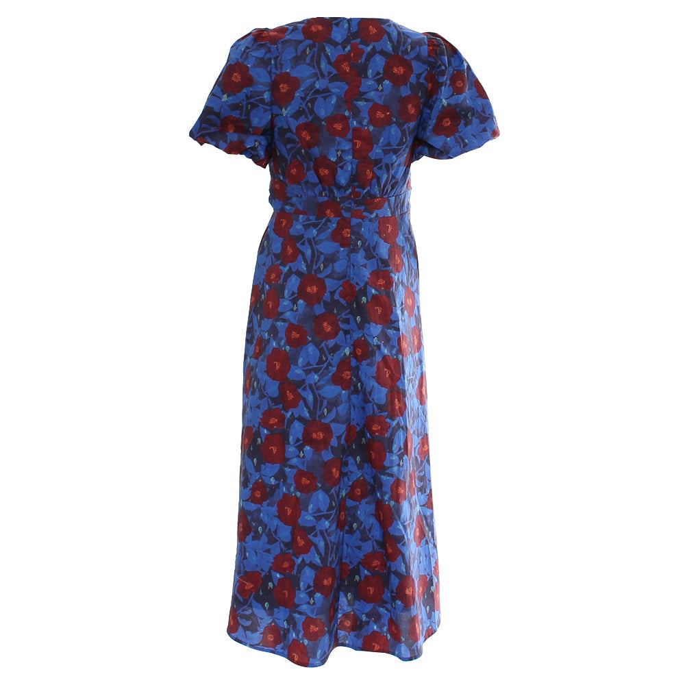 RANT & RAVE LADIES Kamilia Blue Midi Dress BLUE side view