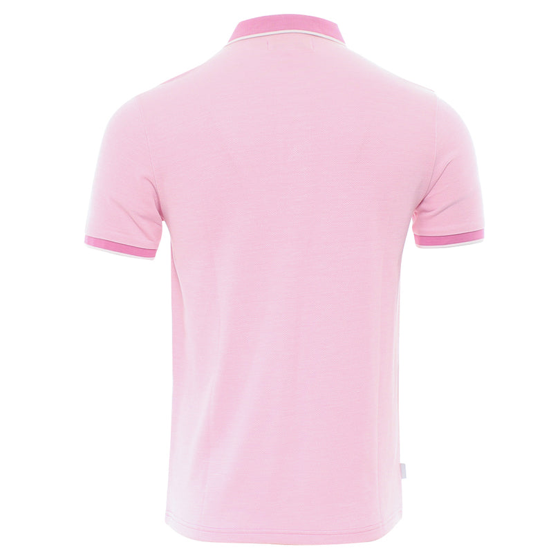 Men's Leigh Pink Polo Shirt-Back View