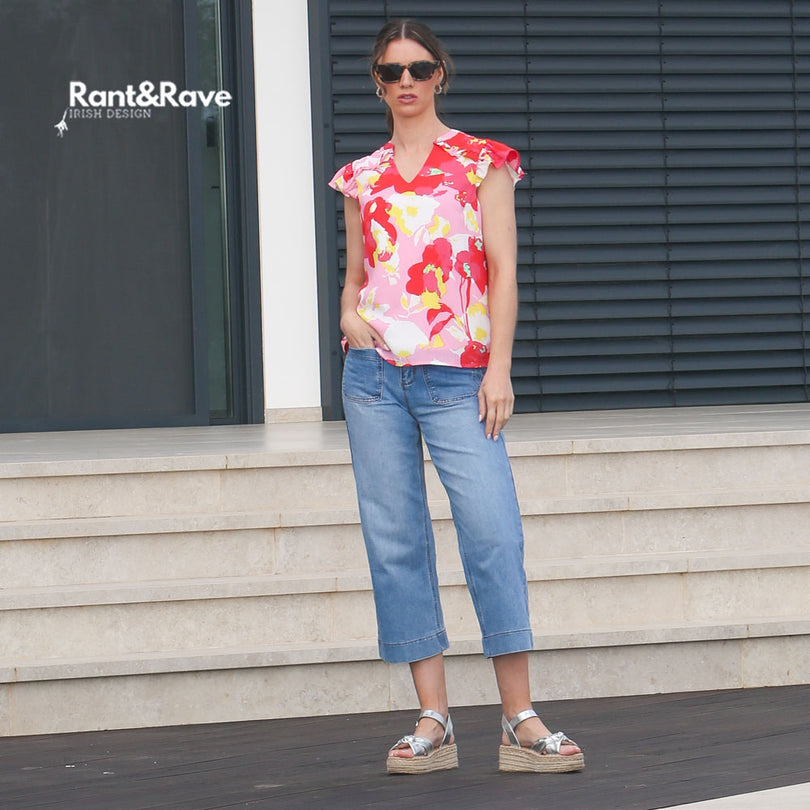 Ladies Leana Pink Top-Model Full Front View