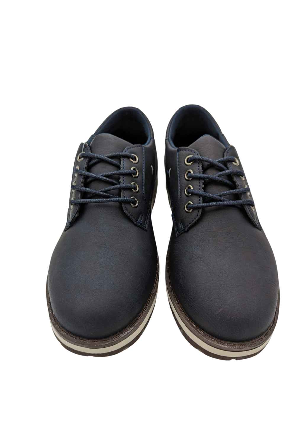 Leon Boys Navy Shoes-Front view