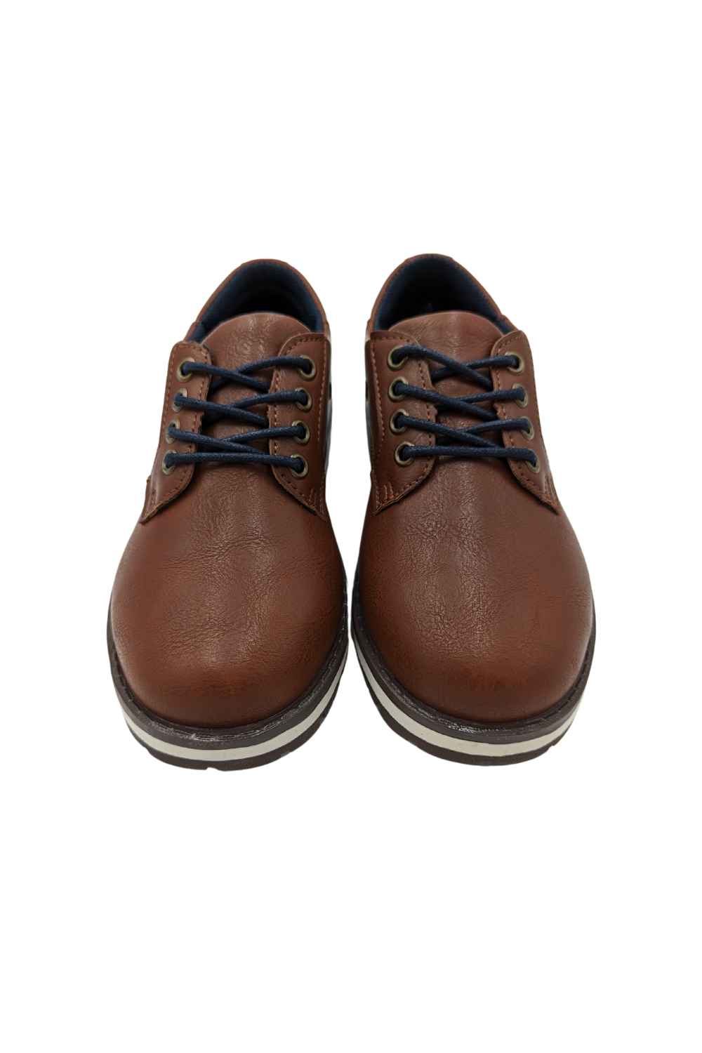 Leon Boys Tan Shoes-Front view