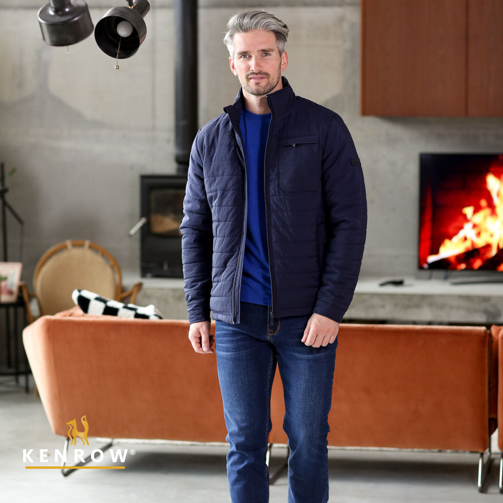 Kenrow Menswear Logan Navy Jacket Navy front view