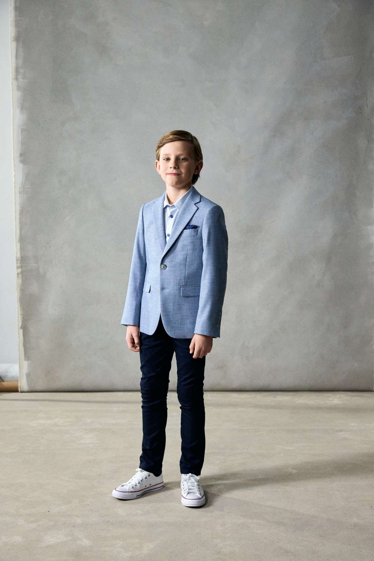 Benetti Boyswear Lucas Boys Blue Blazer BLUE model back view