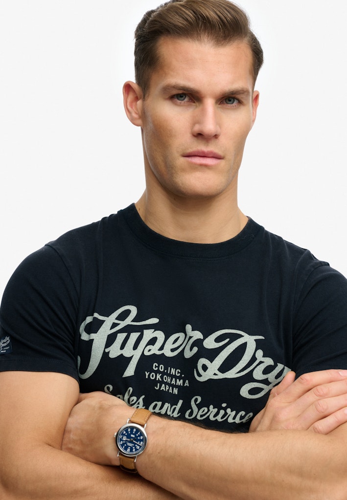 SUPERDRY Industry Worker Relaxed Tee-Eclipse Navy Eclipse Navy detail view