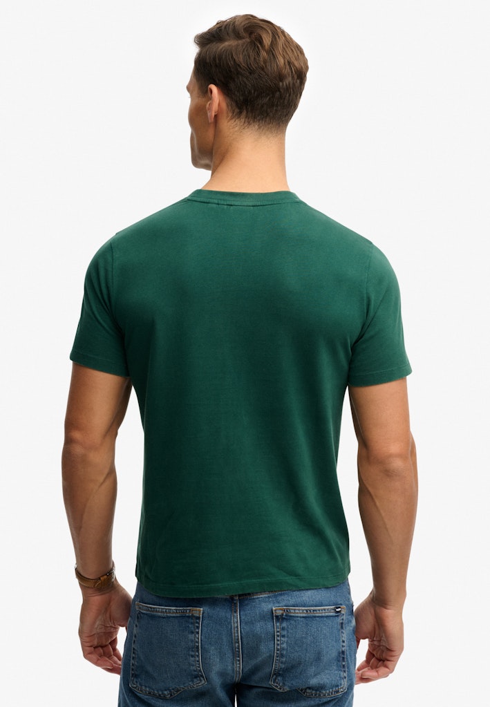 Superdry 1954 Company Relaxed Tee in Varsity Green back model view