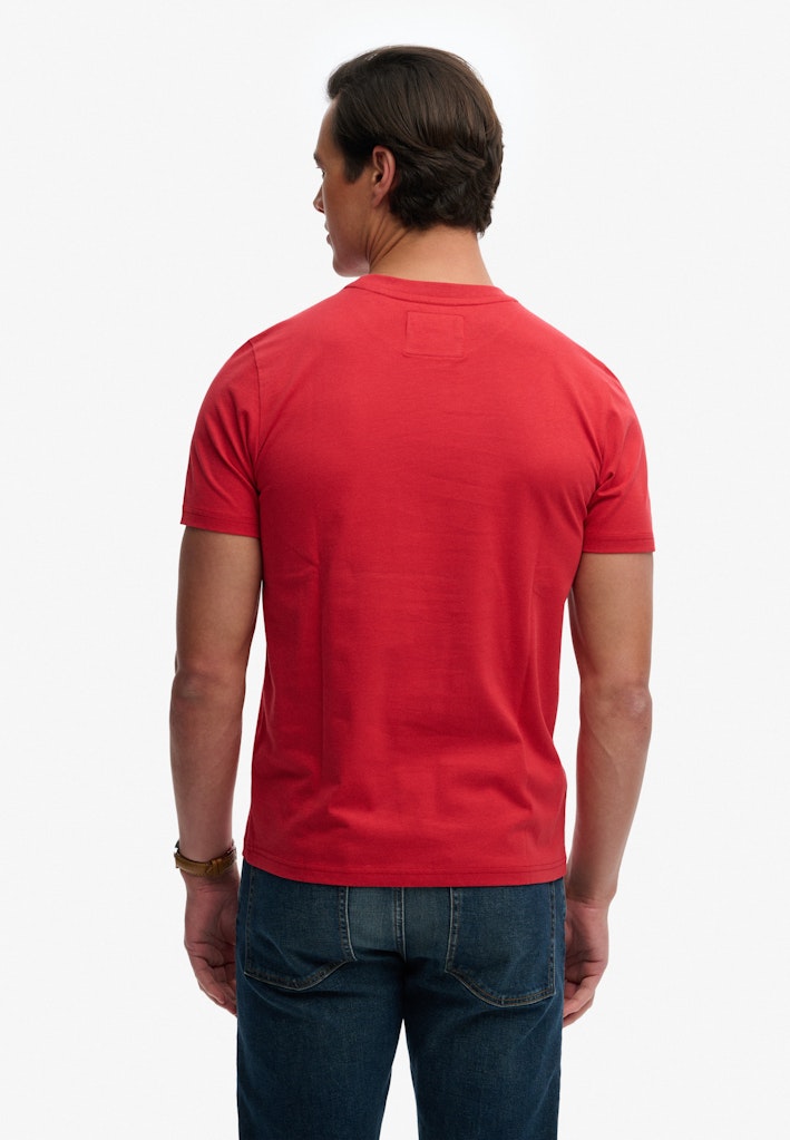 SUPERDRY Vintage Logo Classic Tee-Base Red Base Red side view