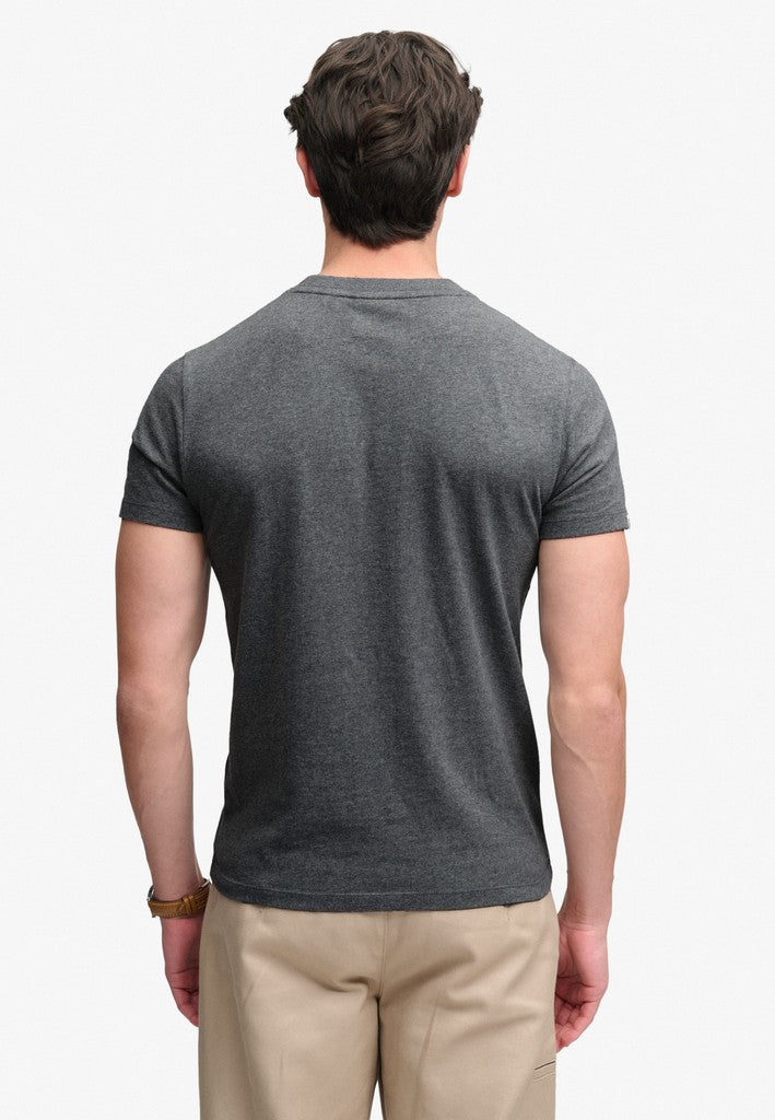 Superdry Essential Stacked Logo Embroidered Tee - Antique Grey Marl - stone Grey in Antique Grey Marl/Stone Grey back