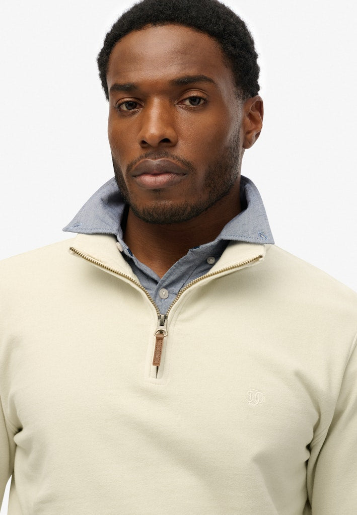 SUPERDRY Classic Essential Half Zip-Silver Birch Silver Birch detail view