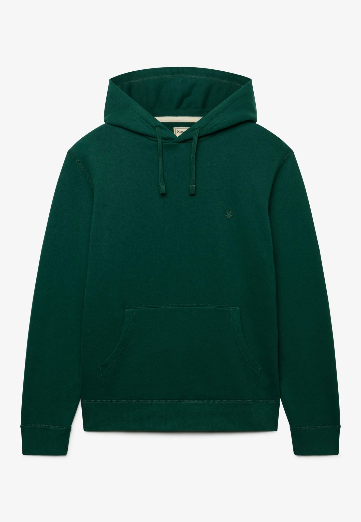 Superdry Essential Sdco Logo Hood in Varsity Green front view