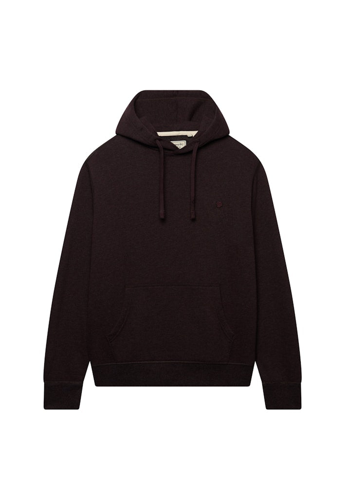 Superdry Essential Sdco Logo Hood in Heritage Port Marl angled view