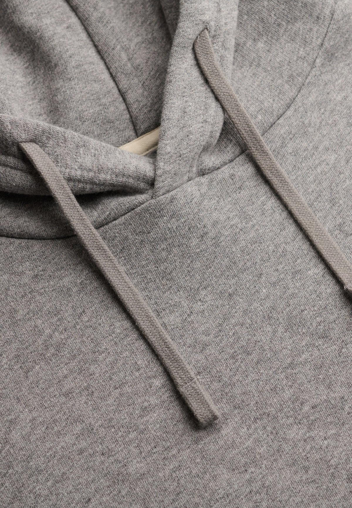Superdry Essential Sdco Logo Hoodie in Dark Vintage Grey Marl hood and logo detail