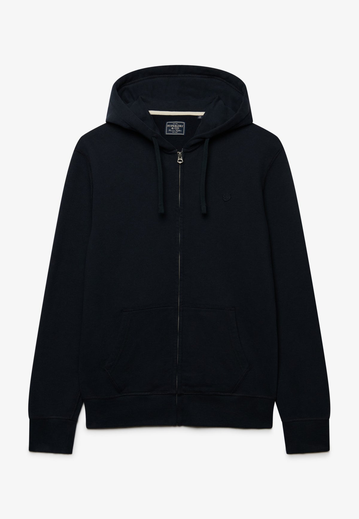 Superdry Essential Sdco Logo Ziphood in Dark Navy front view