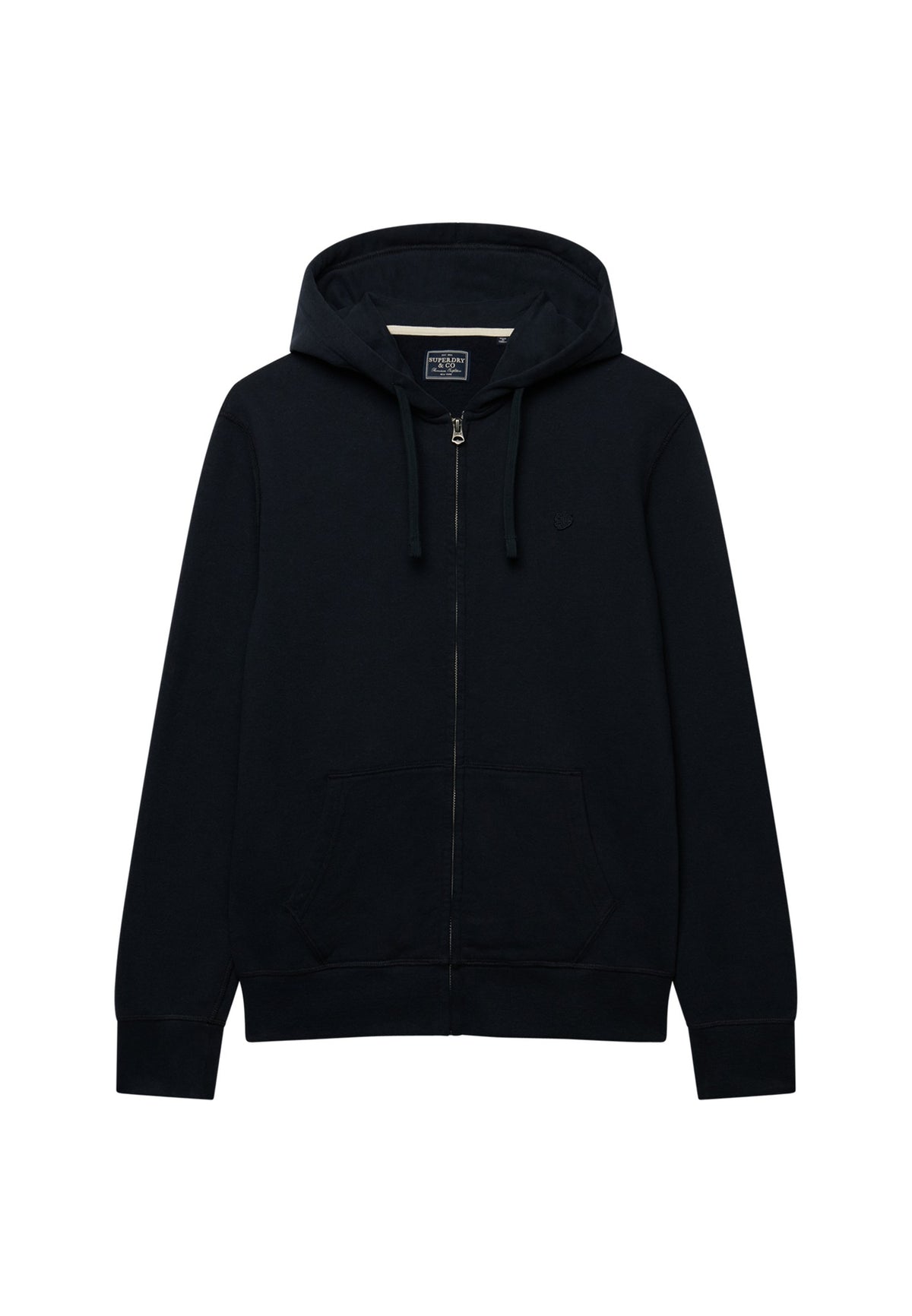 Superdry Essential Sdco Logo Ziphood in Dark Navy angled view