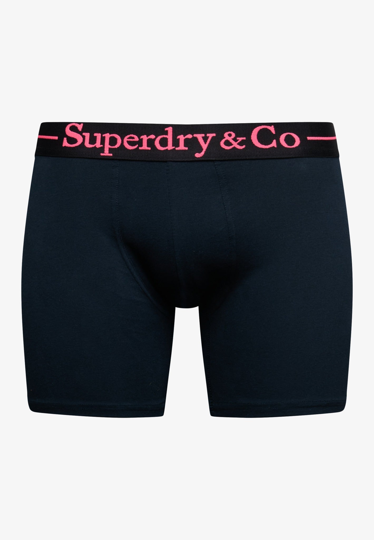 Superdry & Co Boxer Triple Pack in Navy logo waistband detail