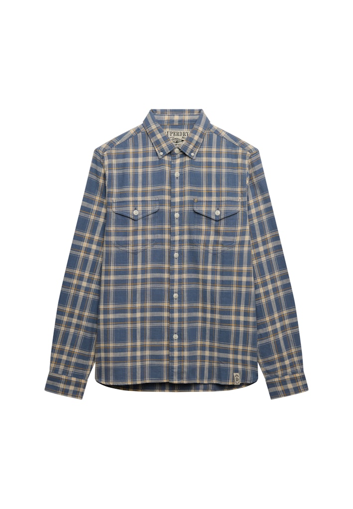 SUPERDRY Merchant Lite Check Shirt-Flint Blue Check Flint Blue Check alternate view