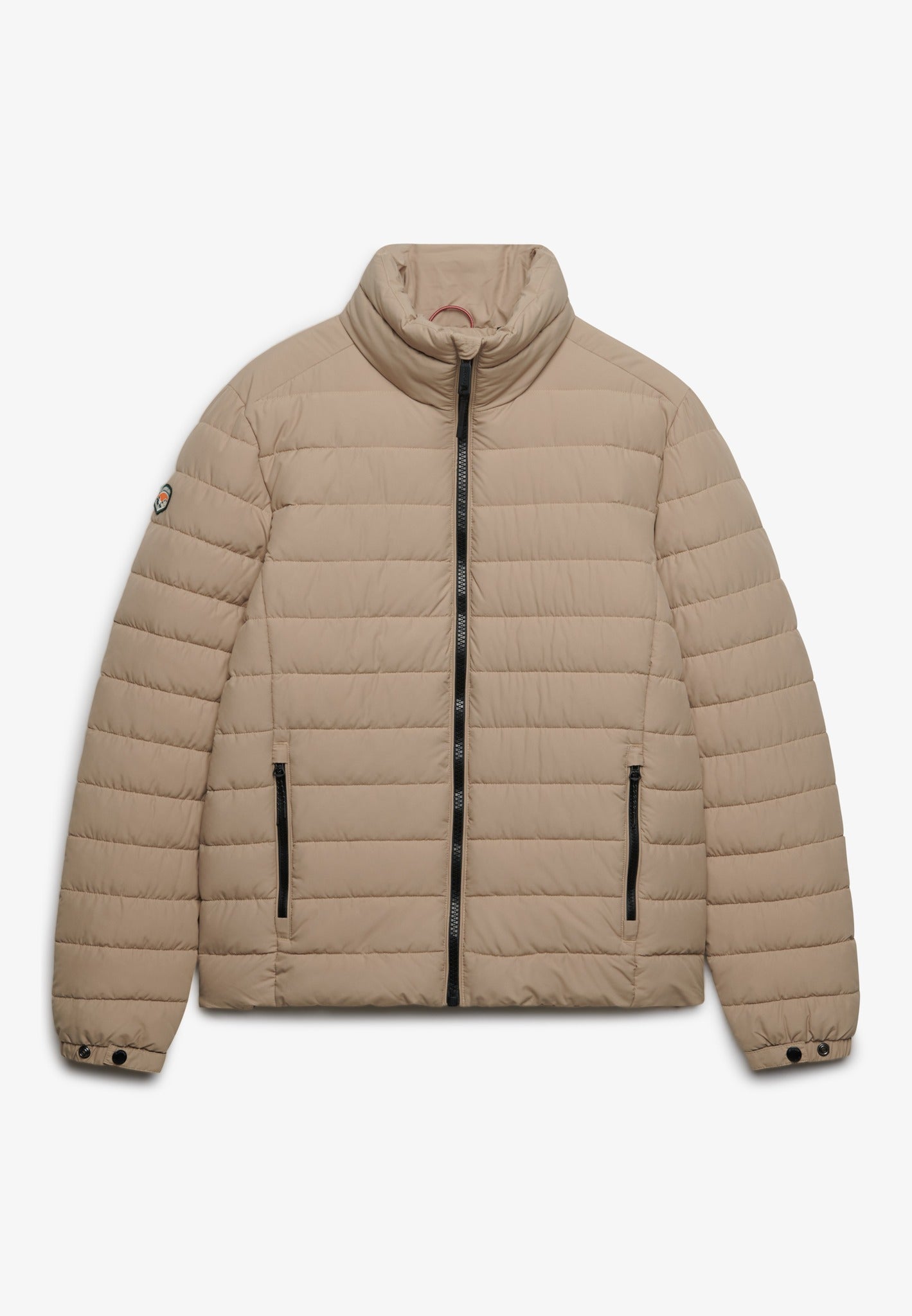 Superdry Fuji Midweight Padded Jacket in Buckwheat Beige front view