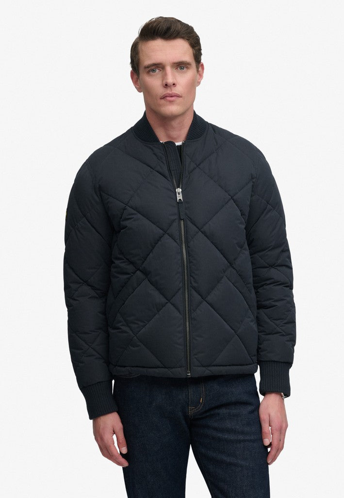 Superdry Diamond Quilt Jacket in Vulcan Navy diamond quilted jacket