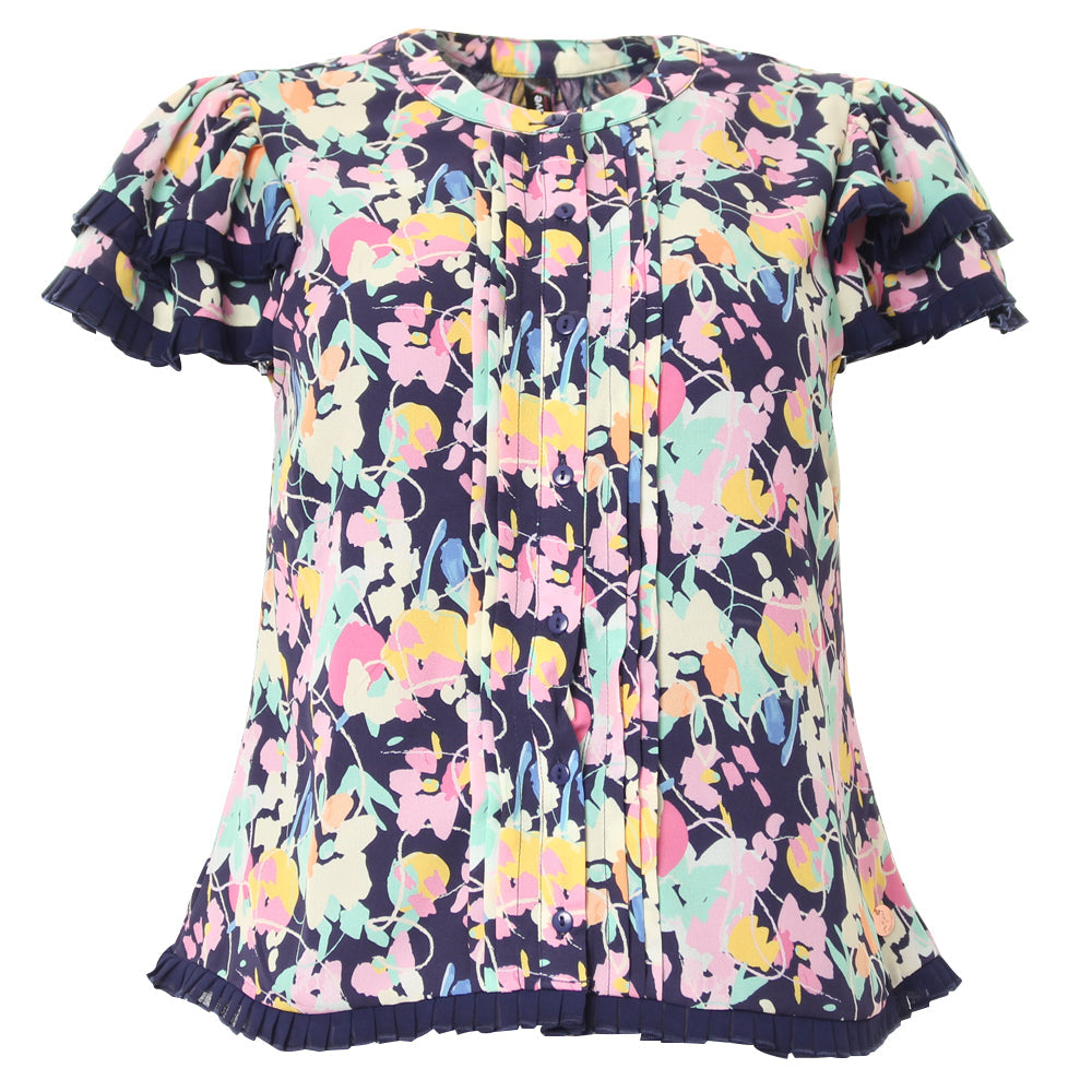 Ladies Marisol Navy Top-Ghost Front View