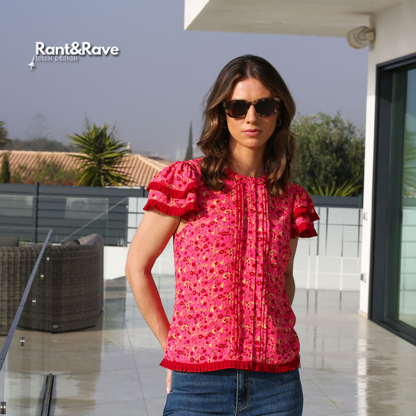Ladies Marisol Pink Top-Model Front View