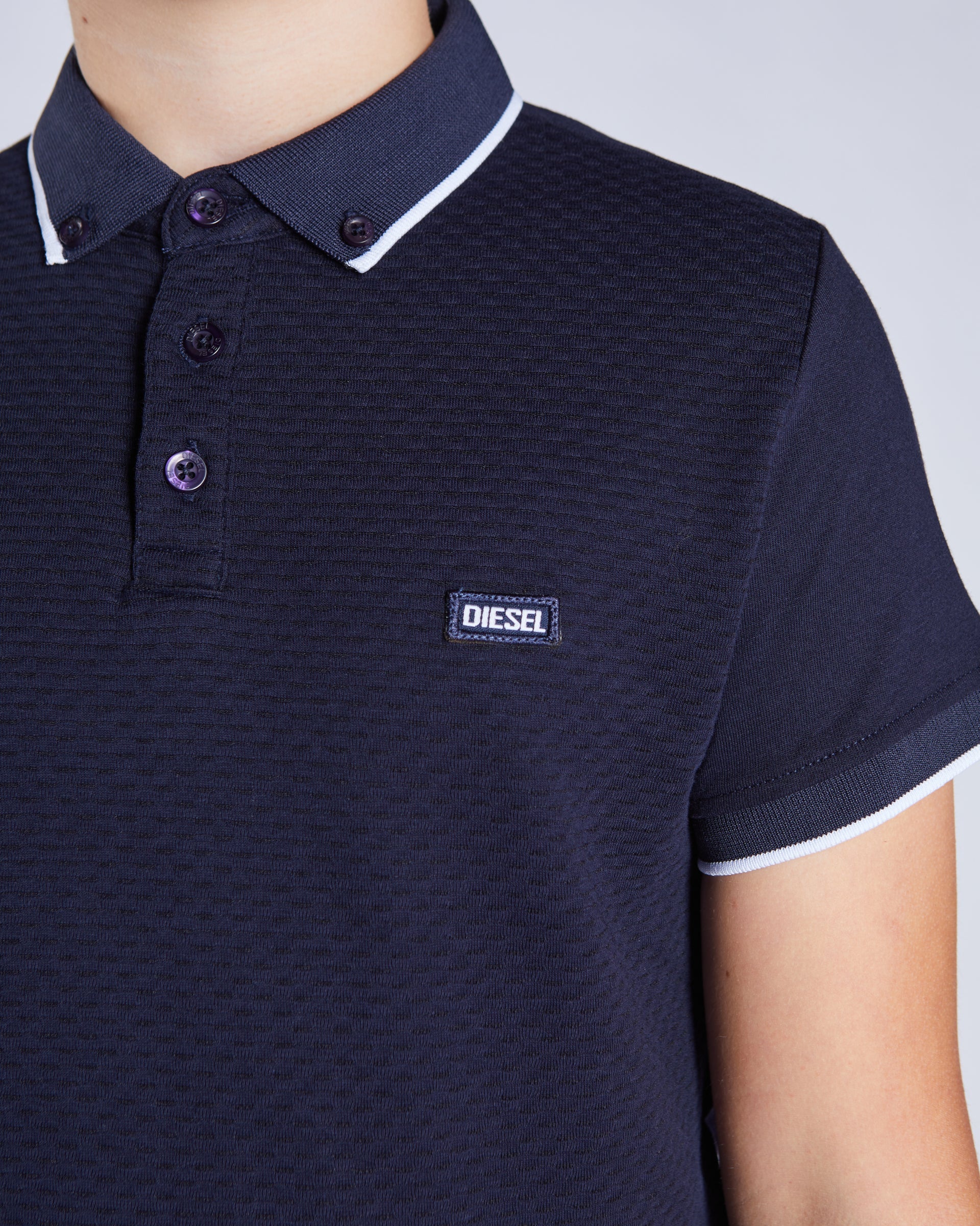 DIESEL KIDS Milo Navy Polo Navy back view