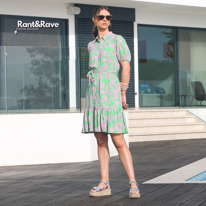 Monica Green Mini Dress