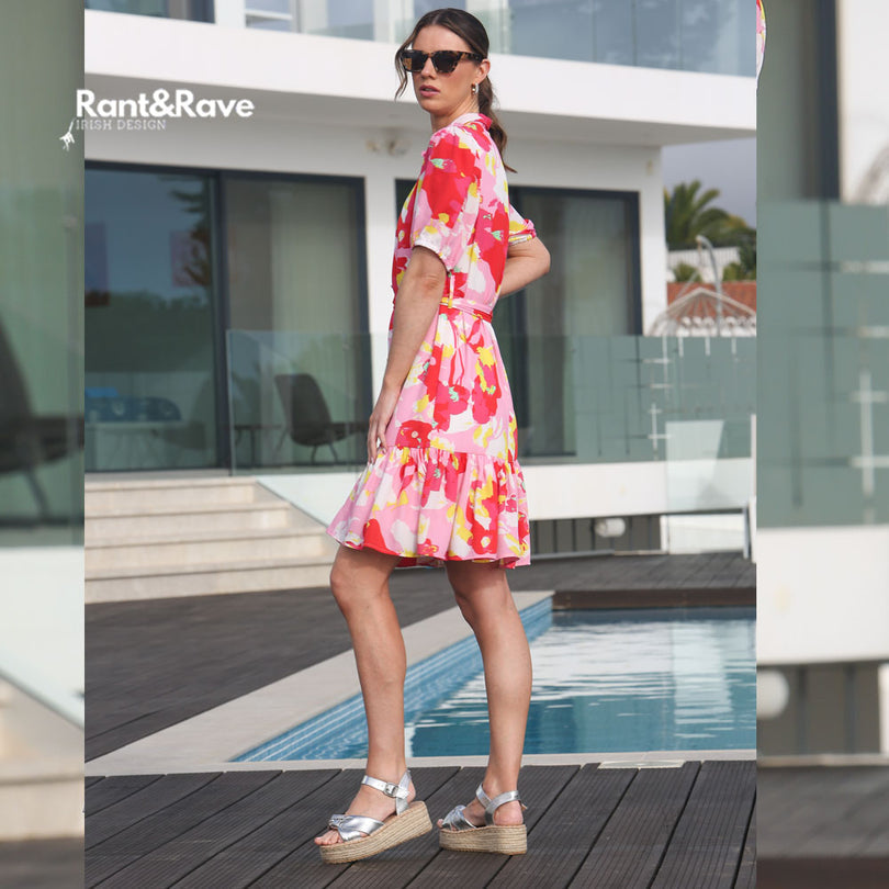 Monica Pink Mini Dress