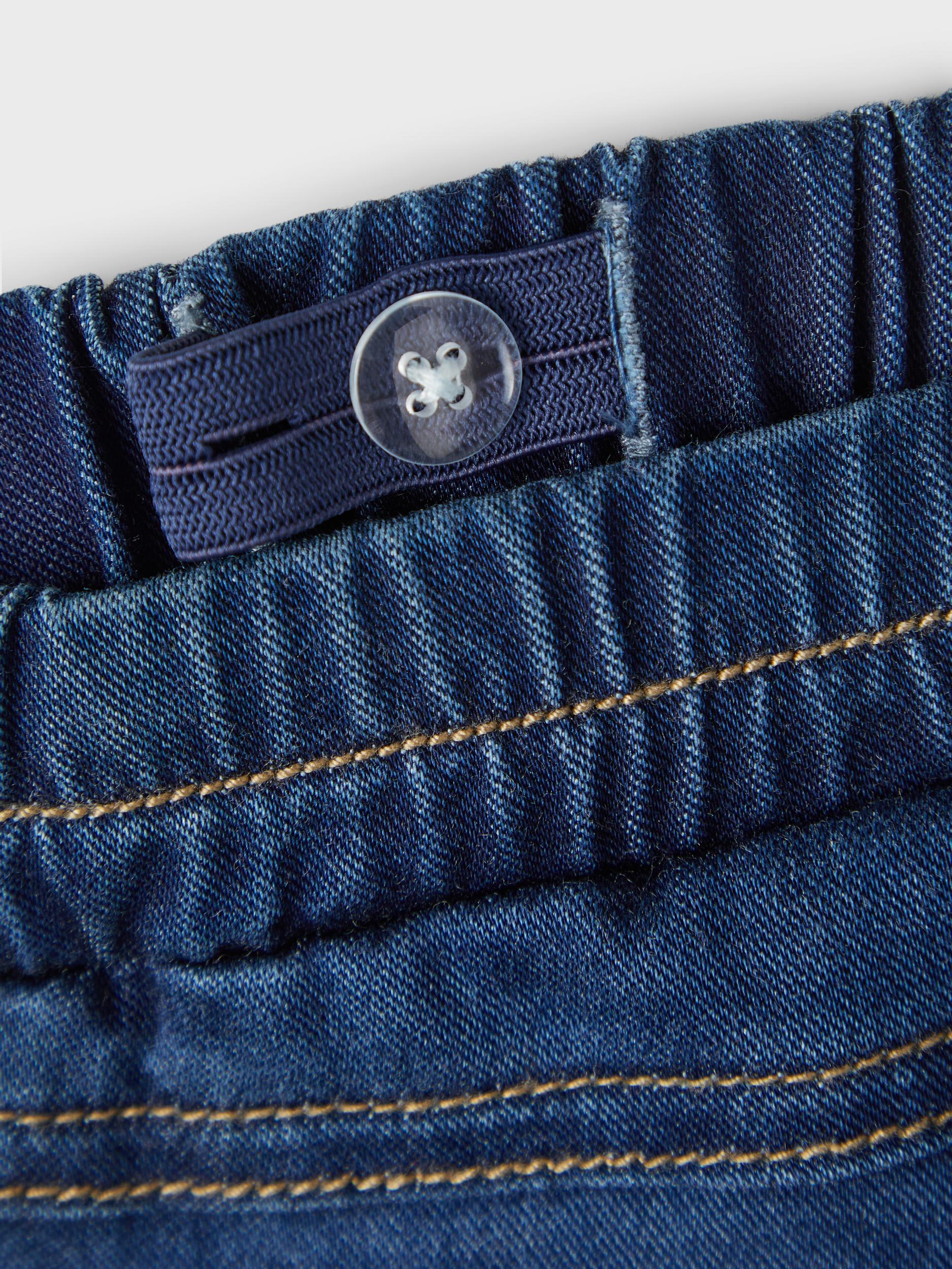 Boy's Ben Baggy R Jeans 5671 - Medium Blue Denim-Waist View