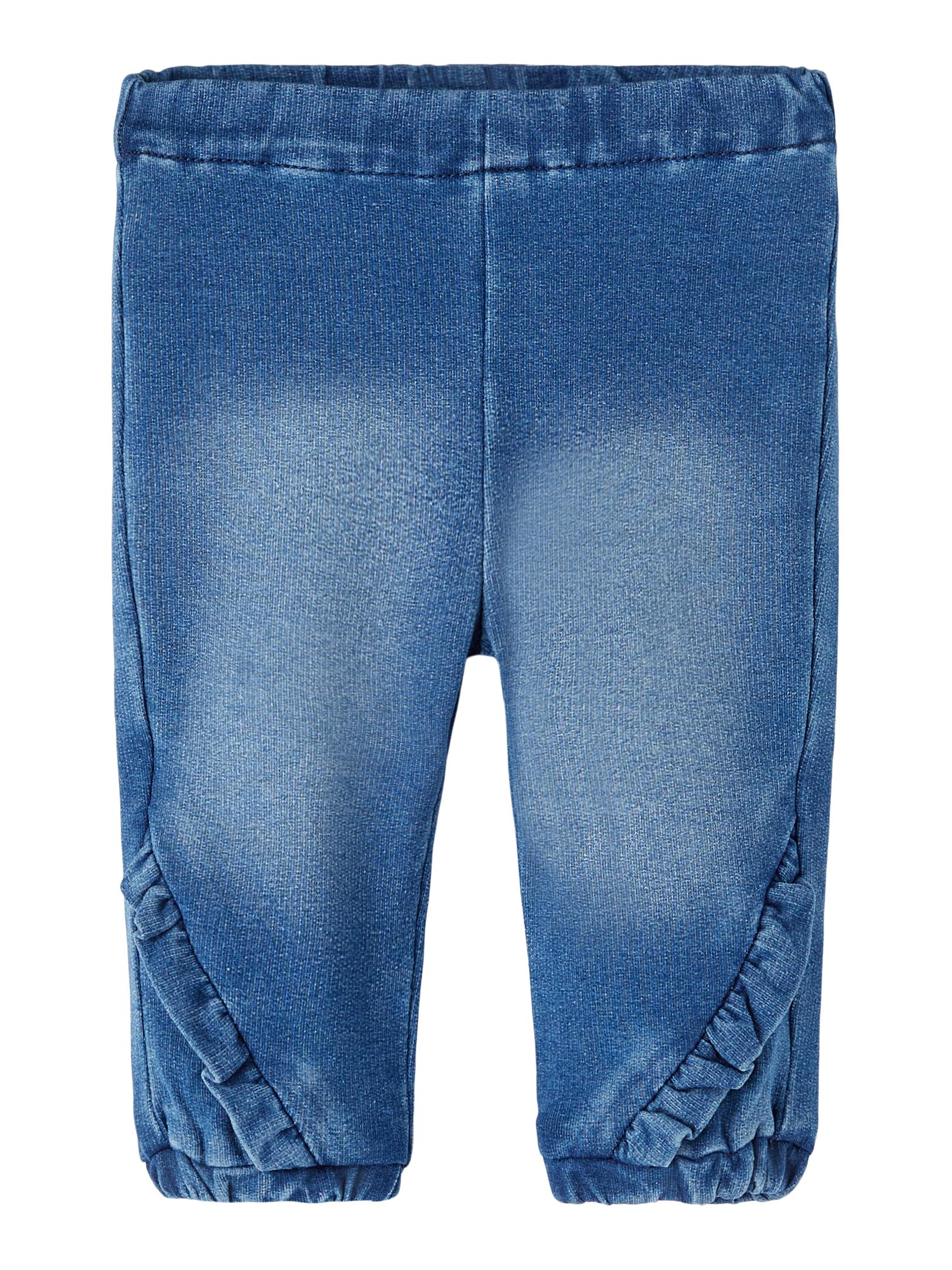 Girl's Bella Shaped R Sweat Jeans 2404 - Medium Blue Denim-Front View