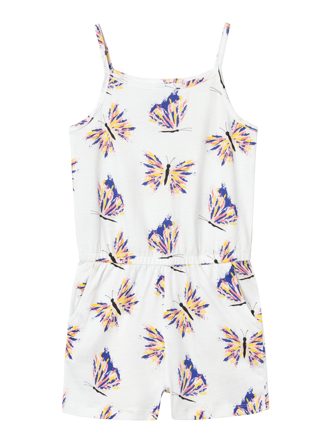Girl's Vigga Strap Suit-Bright White-Front View