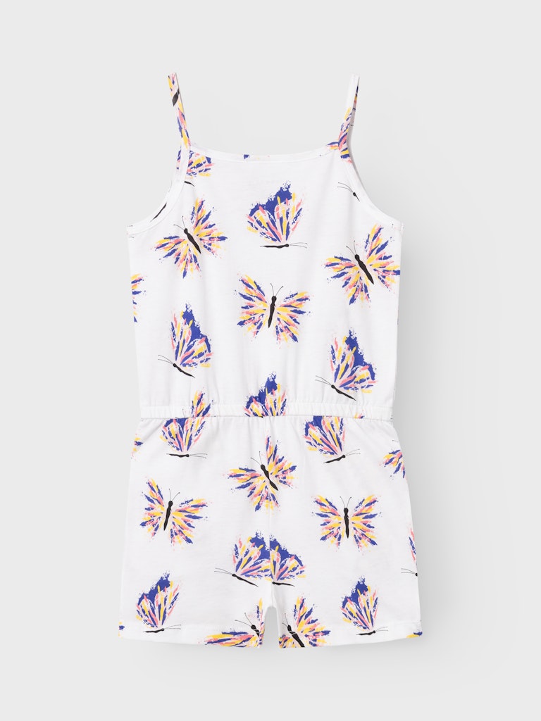 Girl's Vigga Strap Suit-Bright White-Back View