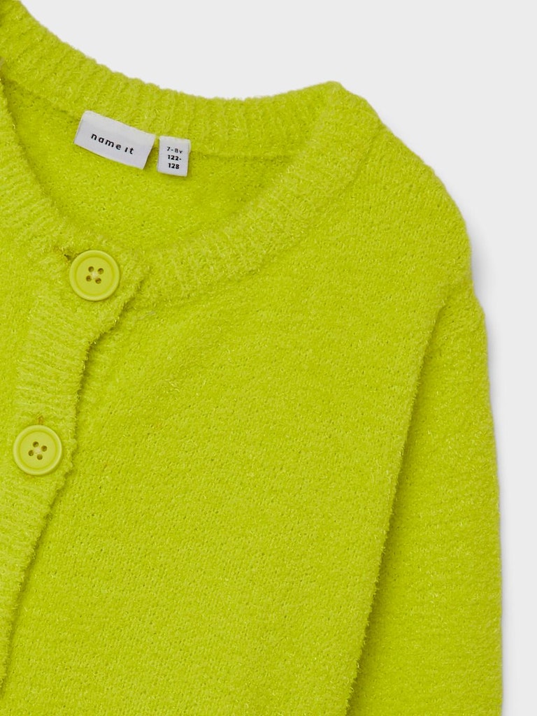 Girl's Kandi Long Sleeve Knit Cardigan-Evening Primrose-Close Up View
