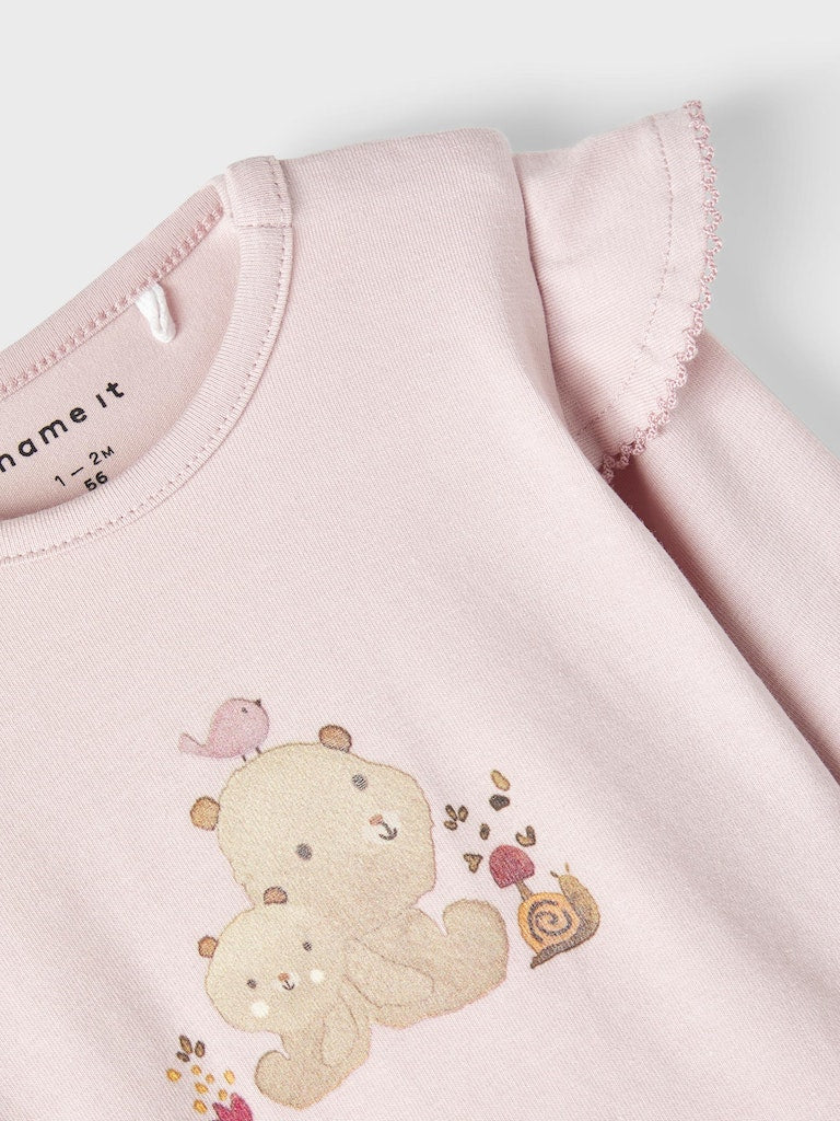 Girl's Lindy Long Sleeve Top-Violet Ice-Close Up View