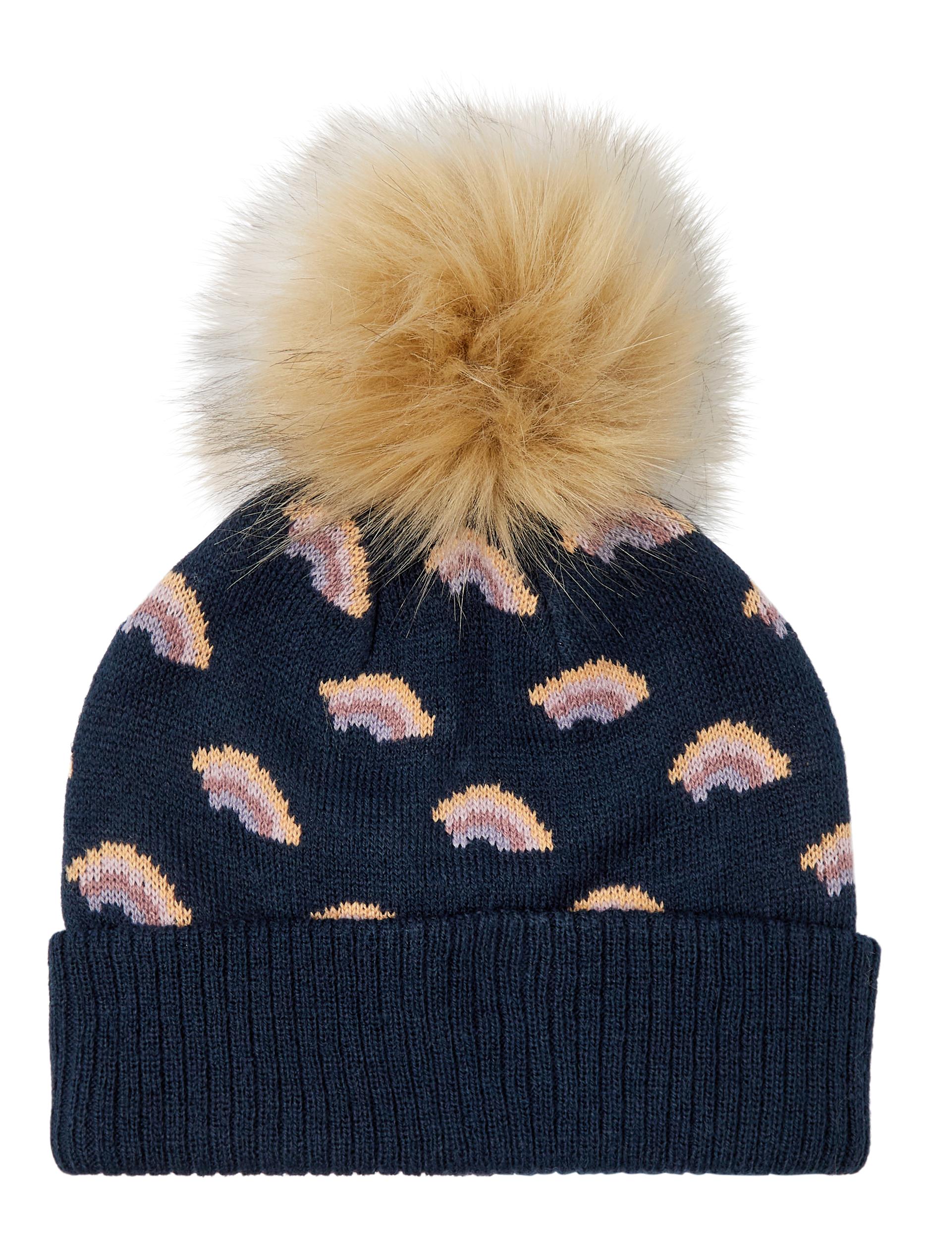 NAME IT Misa Knit Beanie-Dark Sapphire Dark Sapphire front view