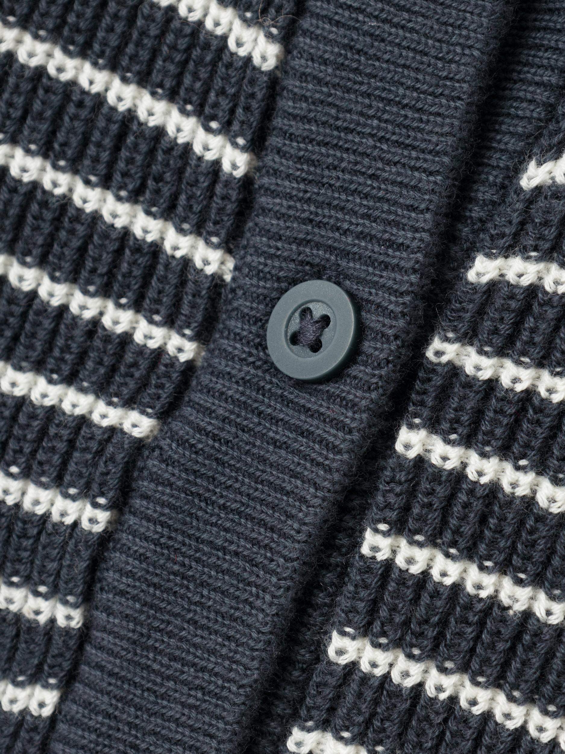 Boy's Nesalle Long Sleeve Knit Cardigan-India Ink-Close Up View